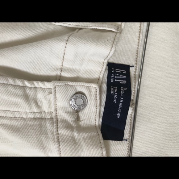 Gap White Regular Straight Cut Denim - Picture 3 of 5